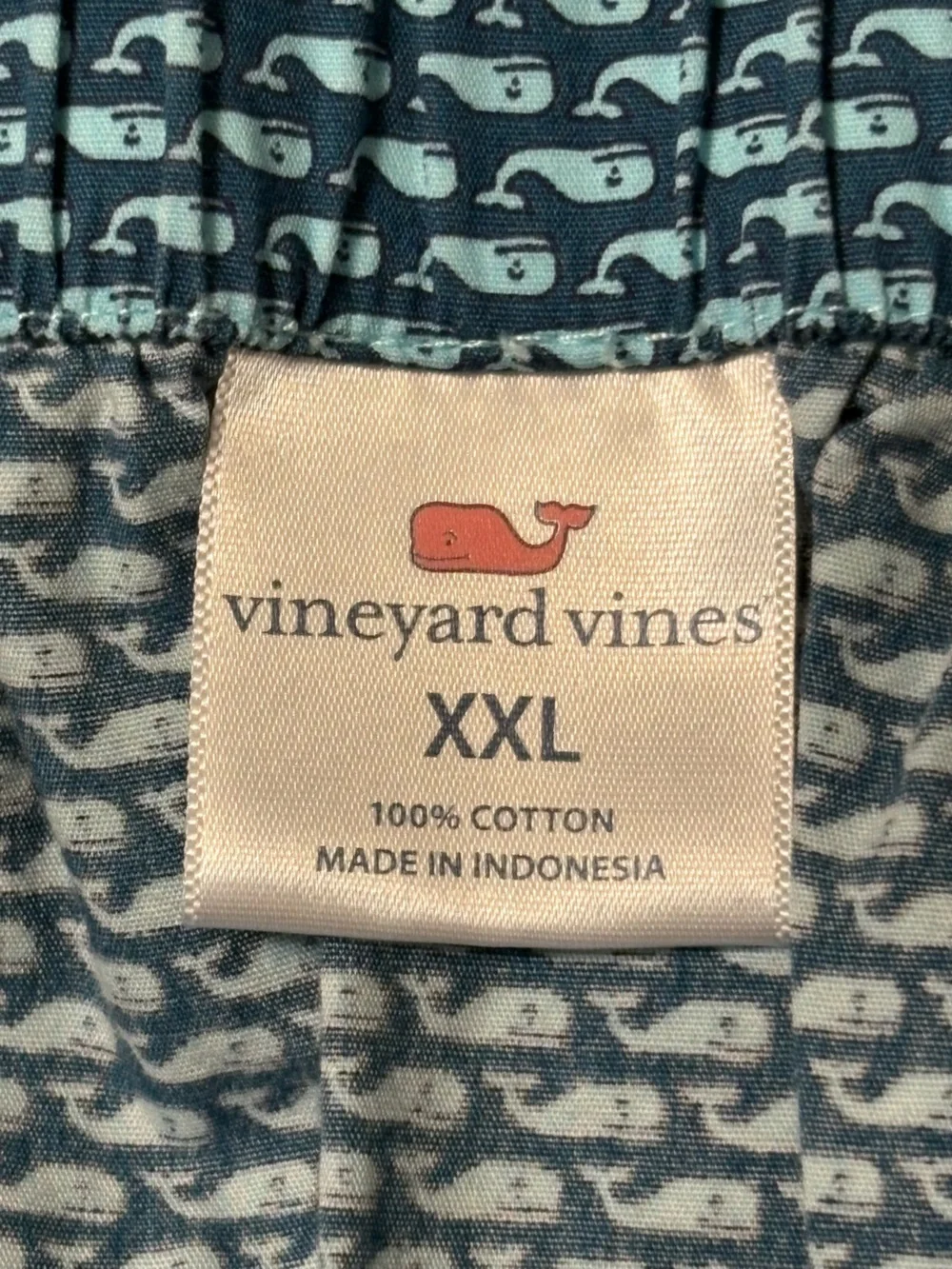 Vineyard Vines Blue Whale Print Cotton Boxers